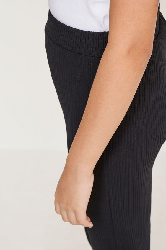 Black Floral Straight Bottom, Black, image 4